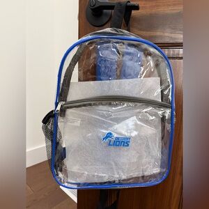 Detroit Lions clear stadium backpack